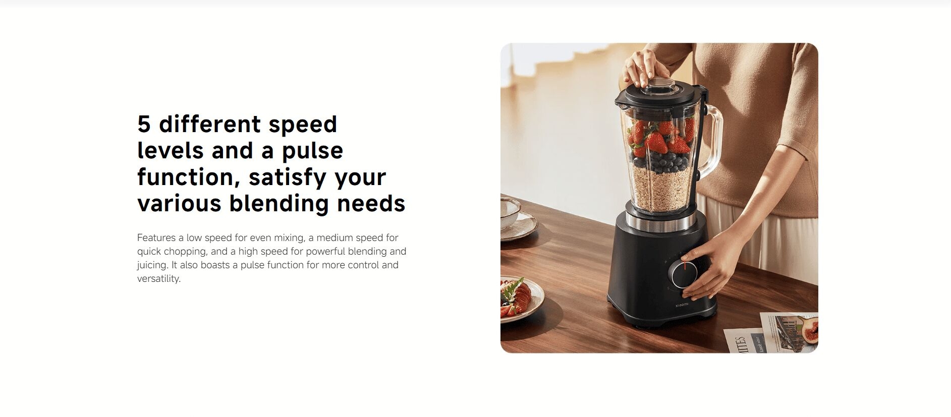 xiaomi blender 5 different speeds