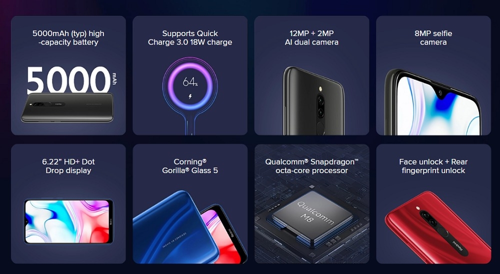 Xiaomi Redmi 8 4+64GB Sapphire Blue EU Xiaomi Redmi 8 4+64GB Sapphire Blue EU