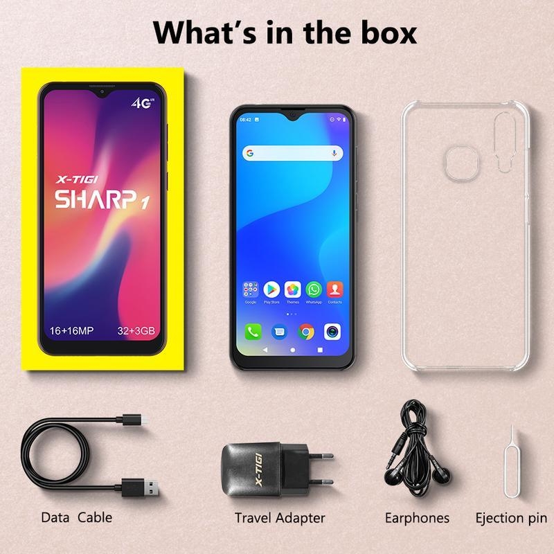 X Tigi Sharp 1 6.6" 3GB+32GB 16MP 4000mah Dual SIM Gold Best