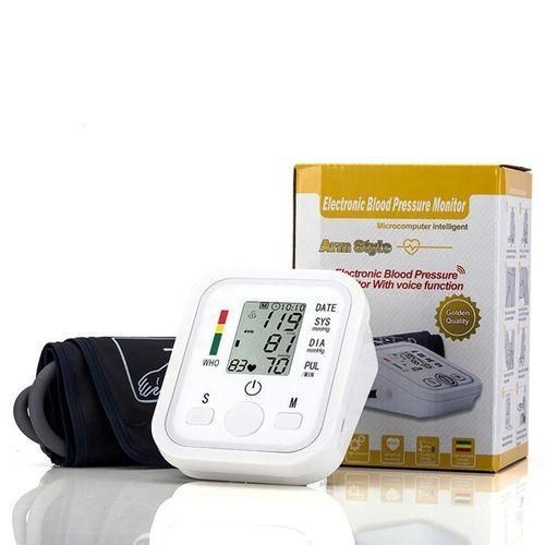 New Portable Digital Upper Arm Blood Pressure Monitor Measurement Tool Portable LCD Digital Tonometer Sphygmomanometer Tensiometer Heart Rate Pulse Meter BP Monitor