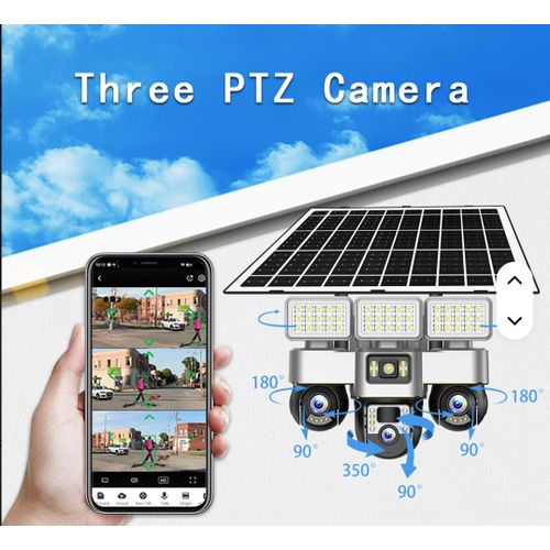 V380Pro 4G Triple Lens Solar Security Cameras – Advanced Wireless Outdoor Surveillance