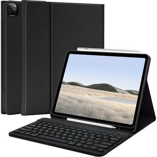 iPad Air 13 / iPad Pro 12.9 Keyboard Case – With Pencil Holder & Multi-Angle Stand (2024/2025, 5th/6th Gen)