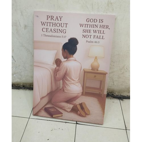 Faithful Heart Devotional Lady Praying Canvas Wall Art