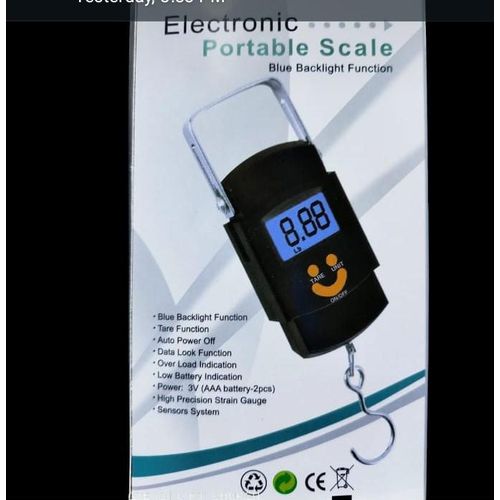 Weighing Scale Digital Heavy Duty Portable, Hook Type With Temp, 50Kg Weighing Scale