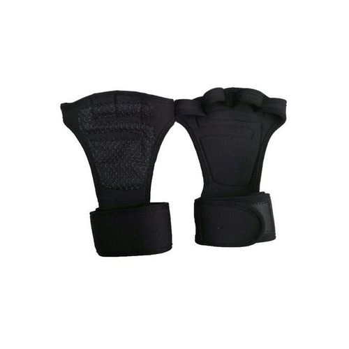 Weight Lifting Training Gloves Antislip Workout Bodybuilding Gymnastics Grips Gym Half Finger Hand Palm Wrist Fitness ProtectorBlack
