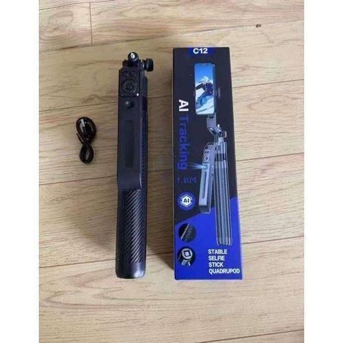 General C12 AI Tracking Tripod - 1.8M Height, 360° Auto Tracking, Gesture Control, Black