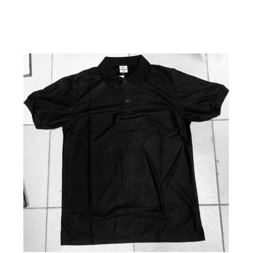 Black plain polo shirtshort sleeve