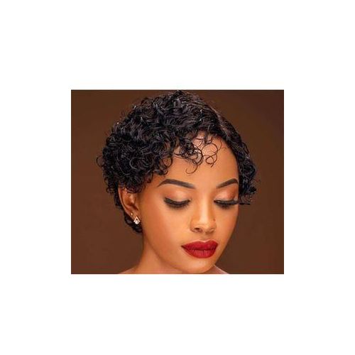 Water curl human blend wig
