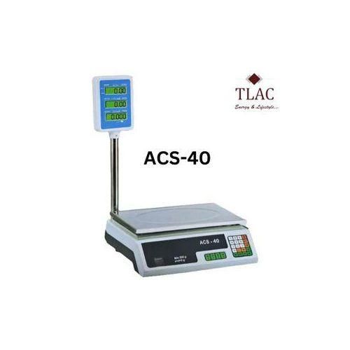 TLAC ASC-40 Digital Scale With Arm 40Kg Capacity 5g Division LCD Screen Display Spirit Bubble Durable Stainless Steel Weighing Pan