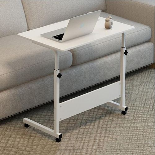 Quality Ensured Long Lasting Quality 60 x 40 cm Adjustable Home Office Study Work Desk Laptop Table Computer Desk Desktop with Moveable Wheels