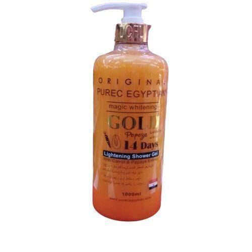 Purec Egyptian Original Gold Magic Whitening With Carrot & Papaya Extract Shower Gel Body Washes -1000ml