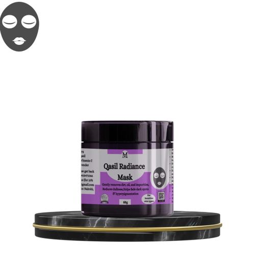 Qasil Radiance Mask Powder - With Saffron & Vitamin C,Deep Cleansing,Helps fade dark spots and hyperpigmentation