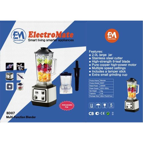 New Model 2-in-1 Commercial Blender Heavy-Duty 2-Speed Blender Grinder