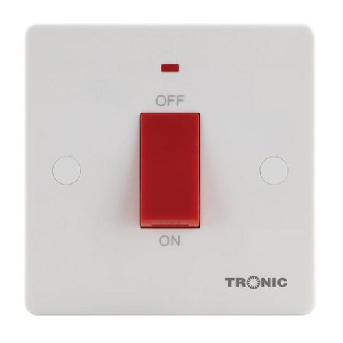 Tronic 45A DP Switch With Neon - Heavy Duty Cooker & Water Heater Control