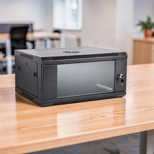 Adjustable Front Rear Profiles 2 Adjustable 19 Mounting Angles Network Rack Storage 4U Wall Mount Data Cabinet