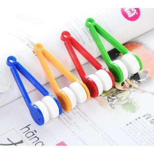 Mini Portable Microfiber Eyeglass Cleaner – Pocket Sunglasses Cleaning Rub Clip, Multi-Functional Smart Tweezers for Lenses, Spectacles, and Reading Glasses