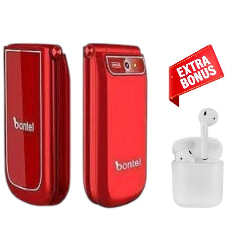 A225 Mobile Dual Sim Flip Phone 177 1000 MAh - Red