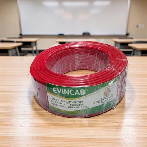 Heavy Insulated Red 2.5mm Single Core Solid Copper Wire Indoor Wiring Cable