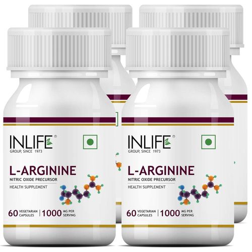 L Arginine Capsules 1000mg (Per Serving) -60 - Nitric Oxide Precursor