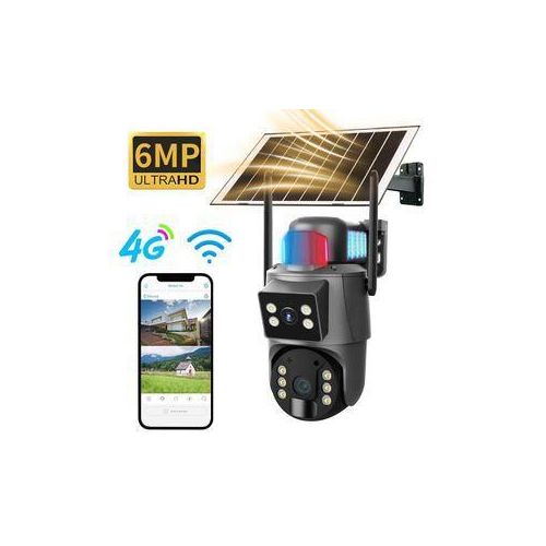 Built-in Battery Instant Alerts Quick Wake Up Solar Powered 4G Ptz Dual Lens Camera