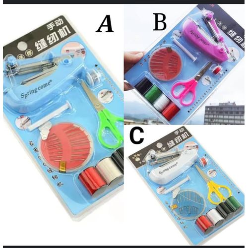Handheld Manual Sewing Machine – Portable Mini Sewing Machine with Automatic Cloth Feeding & Adjustable Stitch Distance