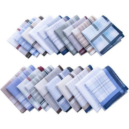 Pure Cotton Handkerchiefs with Hem Bulk Set Hankies
