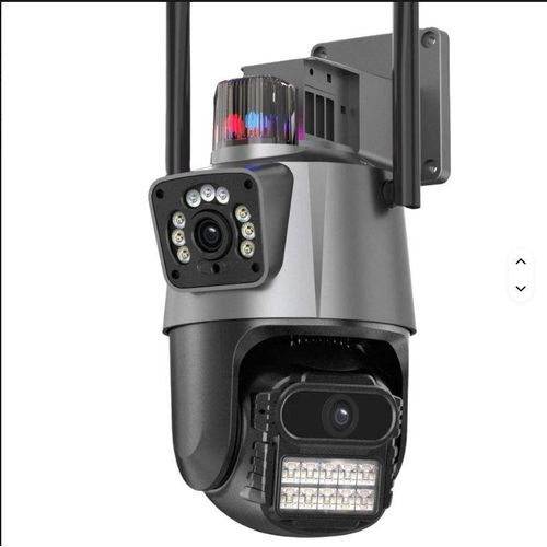 V380 Pro App remote monitoring system 4G PTZ Rotating Dual Lens Electric Camera with Loud Speaker Flashing Lights Siren