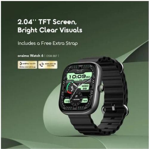Watch 6 2.04" TFT IP68 Smart Watch with AI-Generated Watch Faces, Anti-Scratch Panda Glass ,Blood Oxygen & Heart Rate Monitor & Up to 8-Day Usage Time