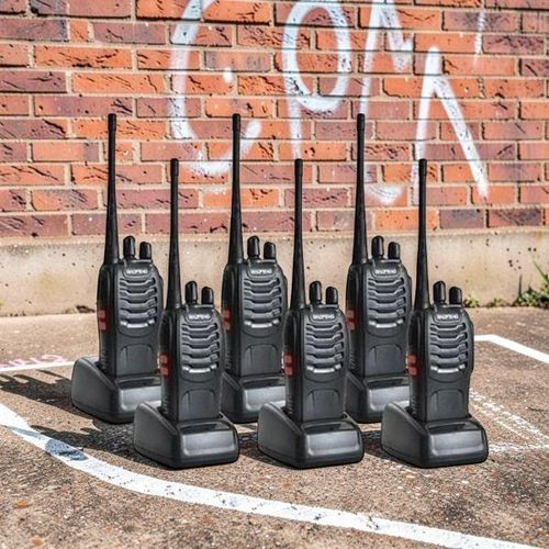 BF-888S Portable Long Term Reliability Portable Hand-Held Security Walkie Talkie Radio Calls- 6 Pieces