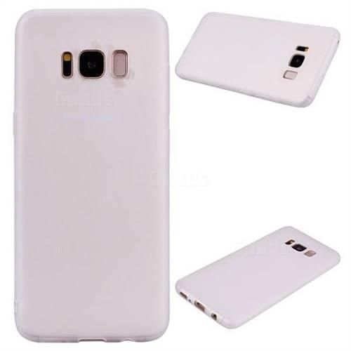 Soft Silicone Slim Fit Cover Anti-Scratch Shockproof Case for Samsung Galaxy S8 - Beige Nude