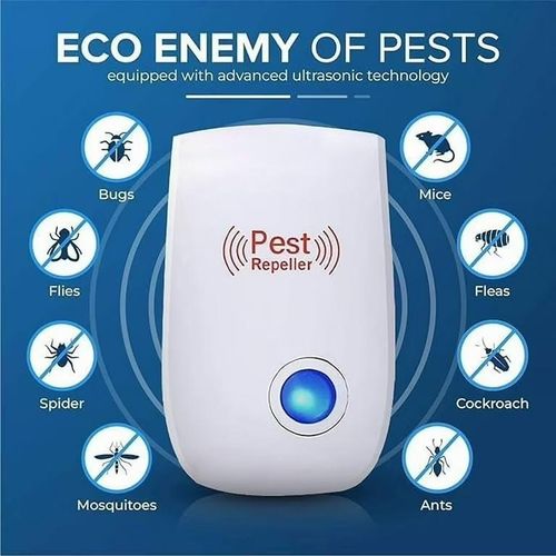 Ultrasonic Pest Repeller Electronic Mosquito Repellent Pest Control Ultrasonic Rat Repeller for Anti Mosquitos Flies Mice Cockroaches Spiders Rodents-1pc