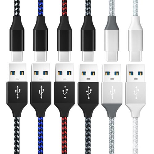 1M USB-A to Type-C Braided Fast Charging Cable 3A 60W PD Charger Cord for Infinix TECNO Samsung Xiaomi, Durable Nylon Type-C Data Cable with Multiple Colors