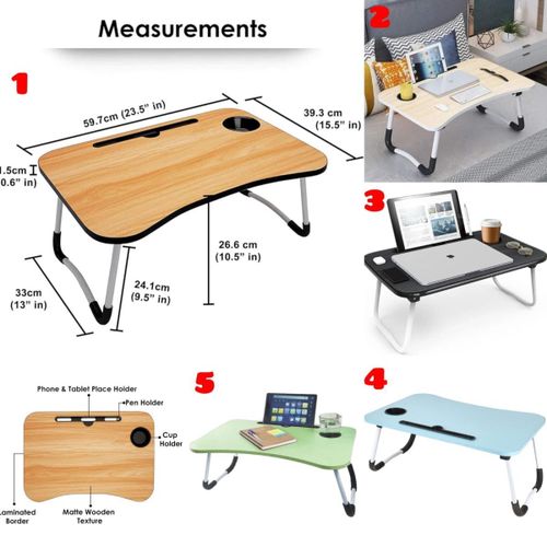Foldable Adjustable Portable Bed Table For Breakfast/ Laptop Stand
