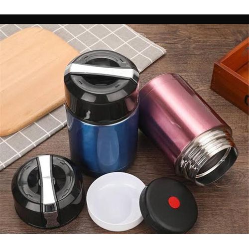 1L Food Flask – Insulated Thermal Container (Blue & Maroon)