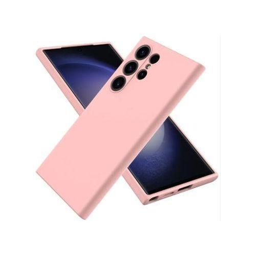 Soft Silicone Back Cover for Samsung Galaxy S24 Ultra - Pink, anti-fingerprint, anti-scratch, durable silicone case