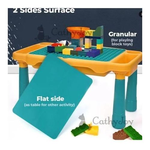 63 PIECES Kids Educational Building Block Table with Chair