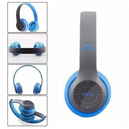 Bluetooth 4.2 Headphone Wireless Headset-Blue