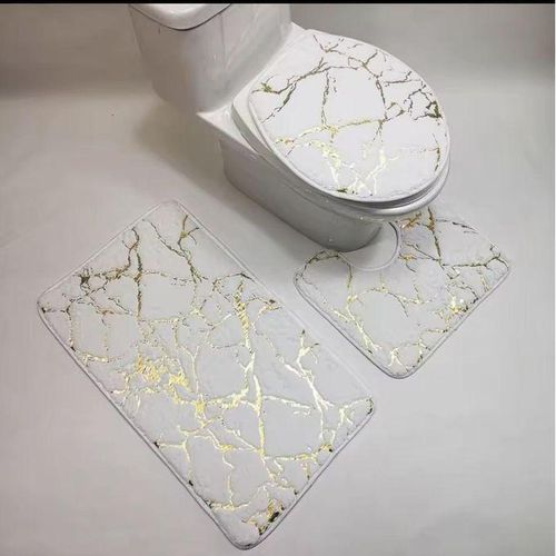 3pcs Bathroom Mats/ Toilet Anti Slip Mats