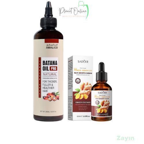 Original Batana Oil PRO Sadoer Ginger Hair Growth Essence Set Hair Growth Repair Treatment