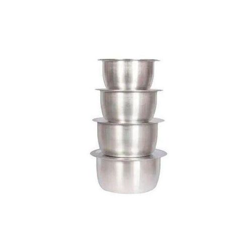 4-Piece Stainless Aluminum Cookware Set – Durable Sufurias Without Lids for Everyday Cooking (No Lids Included)