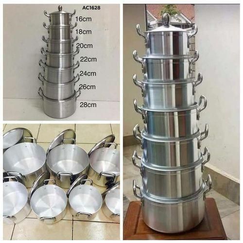 14 Pieces Heavy Aluminium Cooking Pot Sufuria Set