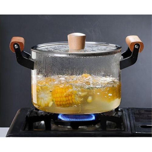 Durable Quality Heat Resistant Borosilicate Glass cooking pot