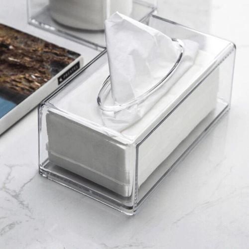 Elegant Transparent Acrylic Napkin Holder – Durable Serviette Organizer for Kitchen, Dining Table, Office & Events – 24x12x9cm Modern Tissue Storage Stand
