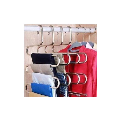Stainless Steel Multipurpose 5 In 1 PantTrouser Hanger Organizer set of 3 PCS