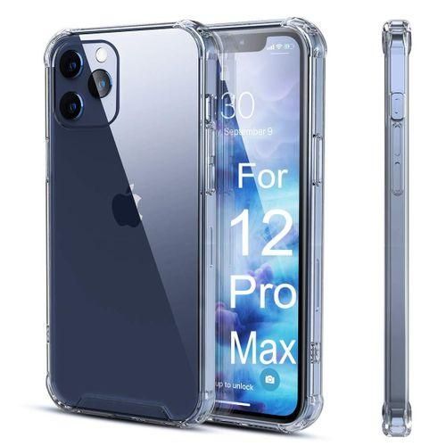 Non-Yellowing Transparent Hard Back PC+TPU Cover Case for iPhone 12 Pro Max