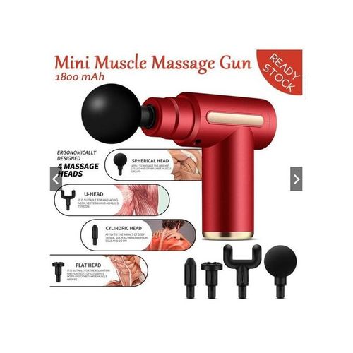 Handheld Fascia Massage Gun Muscle Relaxation With 4 Heads