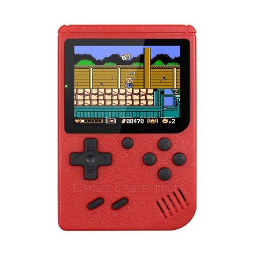Kids Handheld Video Game Console Built in 400 Games, Travel-Friendly Video Gaming Console with Rechargeable Battery, Handheld Game Console for Boy Girl (Red)