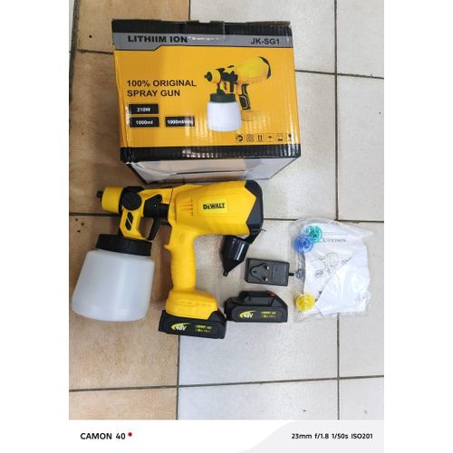 Powerful 48v cordless spray gun 1000ml tank 2 batteries