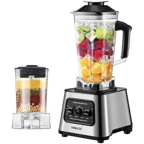 2 in 1 Countertop Blender For Smoothies Maker, 6000W Professional grade Blender For Kitchen, 2.5L BPA-Free High-Speed Blender For Shakes, Ice Crushing, Frozen Fruit, Veggies