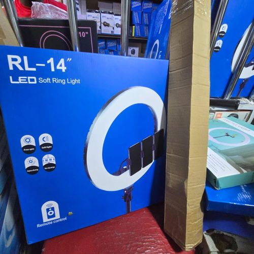 14 inch Diameter Dimmable Continuous Round LED Ring Light, Beauty Facial Shoot, Smartphone with 2.1m stand